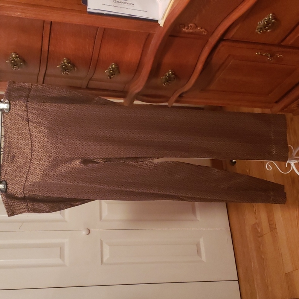 Black and Gold Pull On Pants